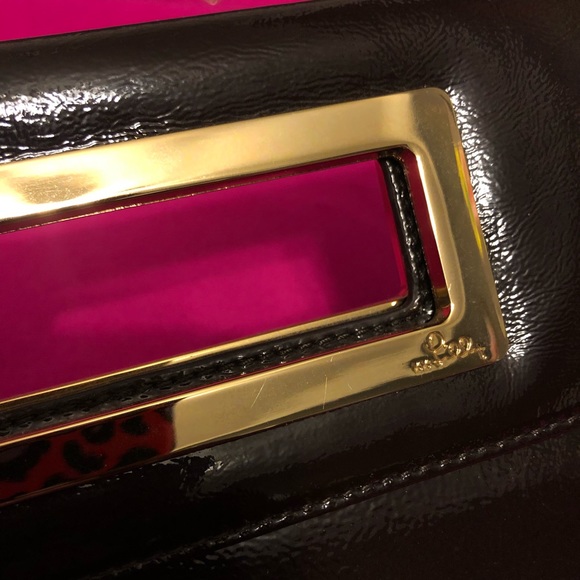 Lilly Pulitzer Brown Patent Leather Clutch - Picture 3 of 7